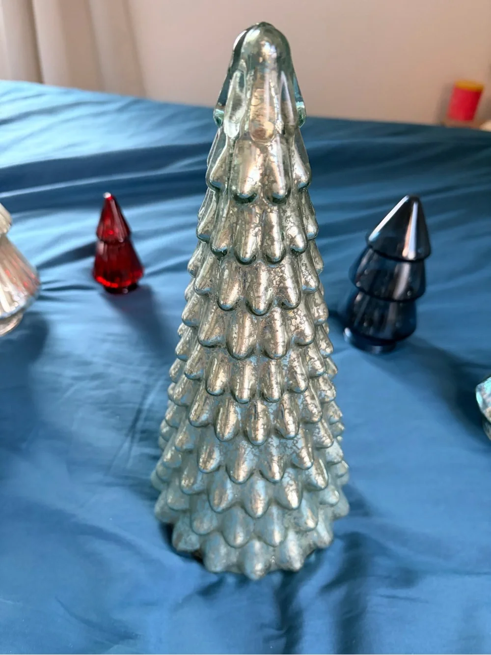 Target Holiday Shop Mercury Glass Christmas Tree Lighted Fairy Lights 13”